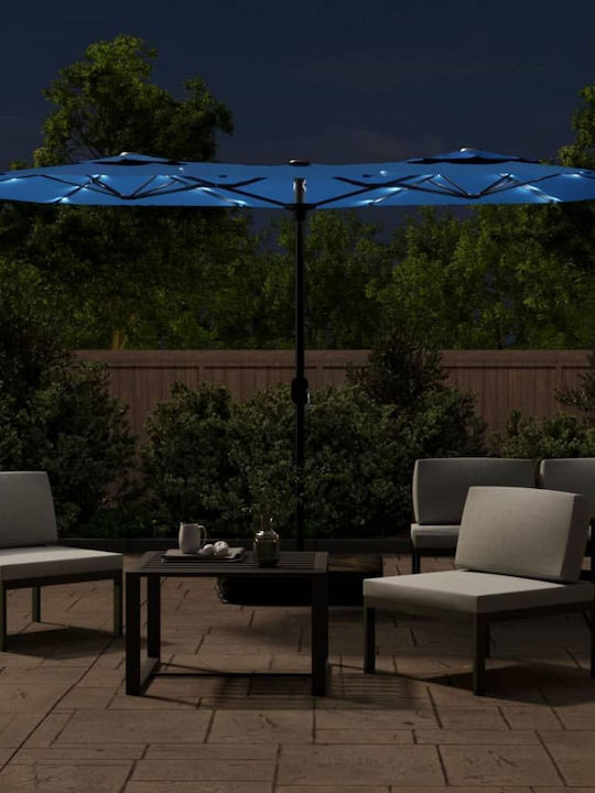 Umbrelă Rotundă Metalică Albastră Φ3.16xÎ2.4m
