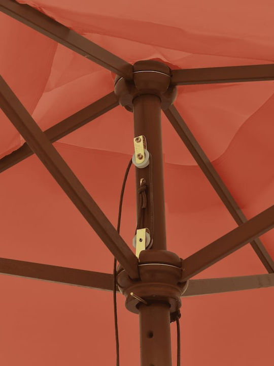 Square Garden Parasol Metal Orange 1.98x1.98xHeight 2.31m