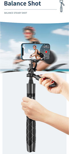 Techsuit L16 Selfie Stick με Bluetooth / Τηλεχειριστήριο Μαύρο