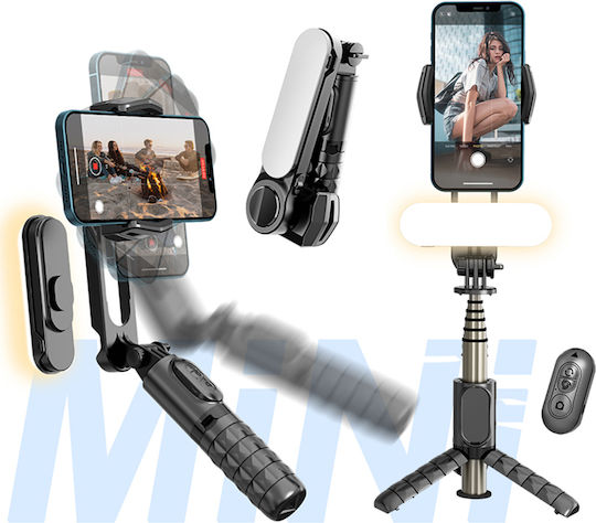 Techsuit Selfie Stick with Bluetooth & Remote Control Q09 Black