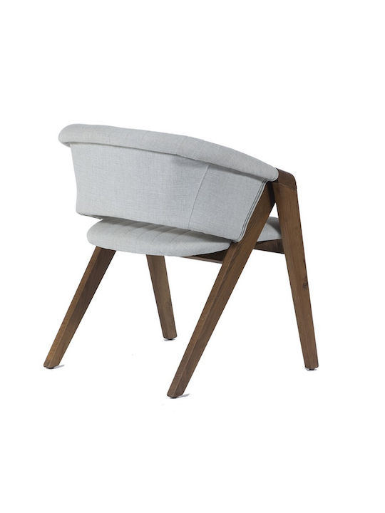Volk Plus Dining Room Fabric Chair Gray 49x49x70cm