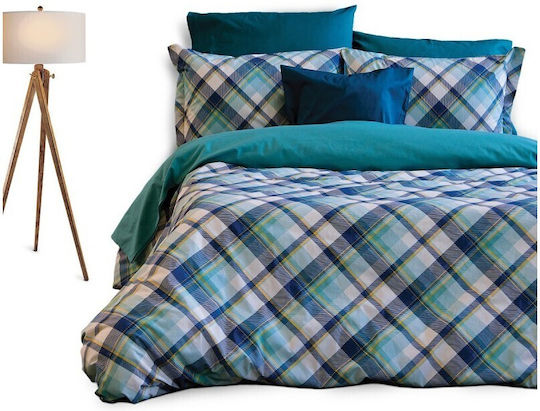 SB Home Сет Чаршафи 230x260см. Amazon Петрол 4бр