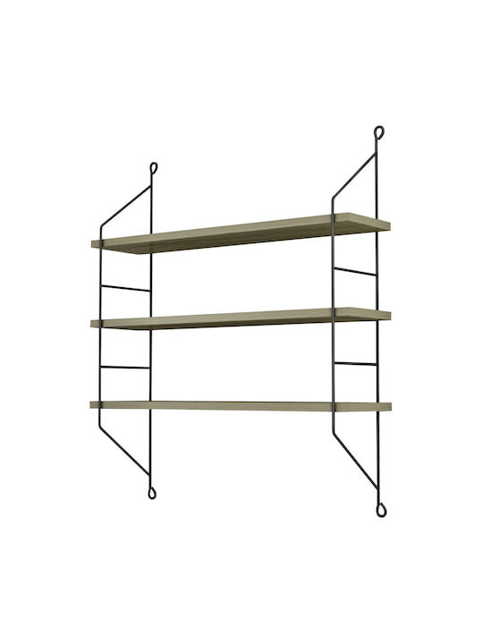 Ράφι Τοίχου Achala Olive Grey 60x15x68εκ.