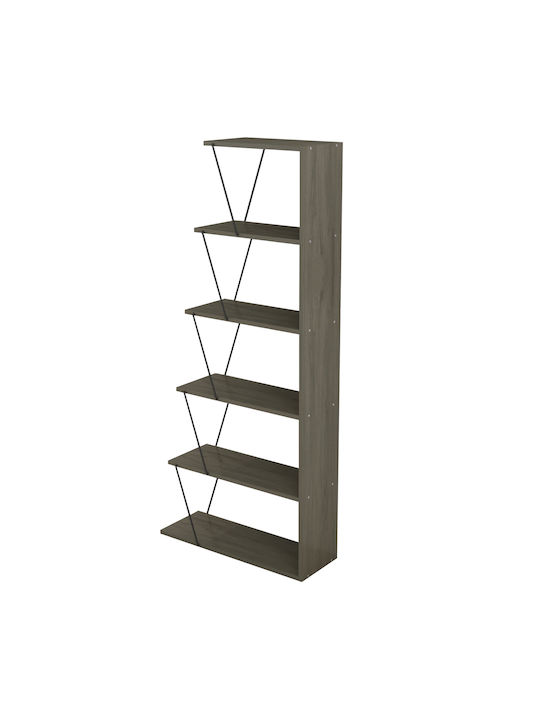 Bibliotecă Tars Olive Grey 65x24x146cm
