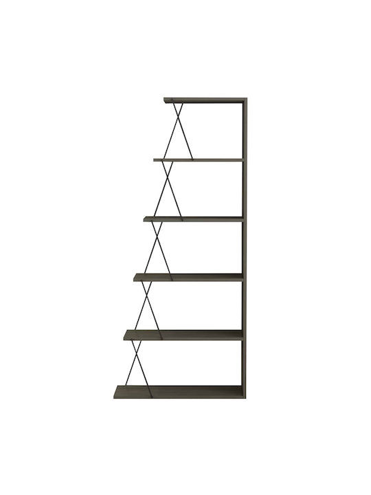Βιβλιοθήκη Olive Grey 65x24x146εκ.