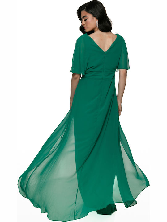 Airy Summer Maxi Dress for Wedding / Baptism Green