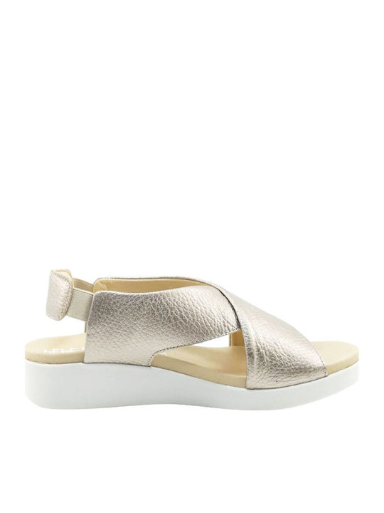 Anatomic Women's Leather Platform Shoes Gold