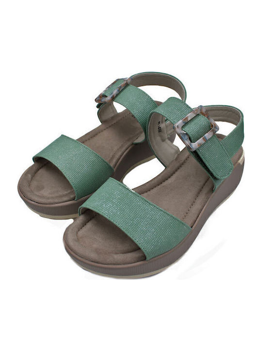 Anatomic Women's Leather Platform Shoes Green