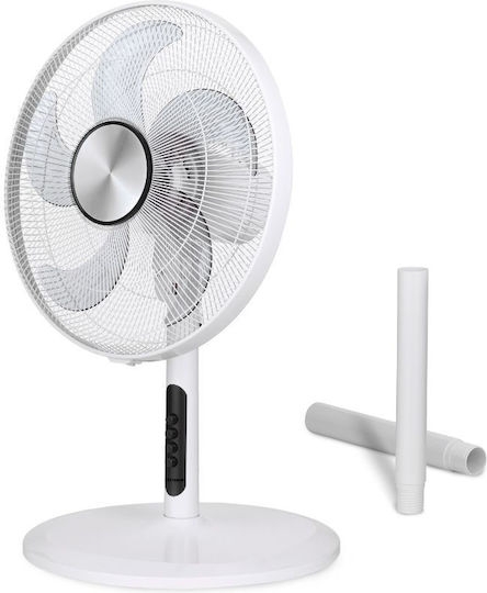 Trisa Electronics Vario Ανεμιστήρας Ορθοστάτης 50W Διαμέτρου 45cm Λευκός