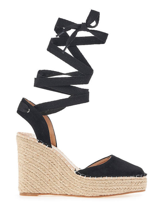 Verde Platforme dama în stil espadrile Negre