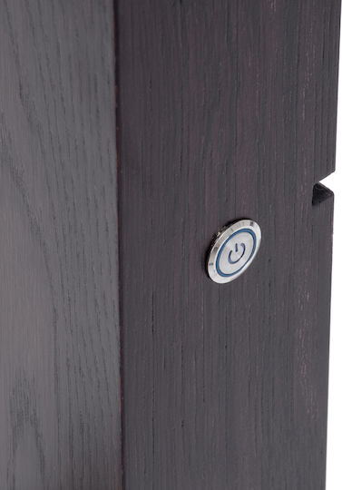 GloboStar Wall Mirror with Brown Wooden Frame & LED Lighting 90x60cm 1pcs