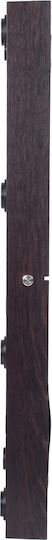 GloboStar Wall Mirror with Brown Wooden Frame & LED Lighting 90x60cm 1pcs