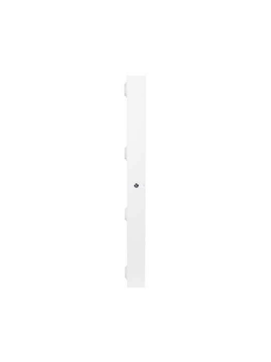 GloboStar Oglindă de Perete cu Alb Ramă din Lemn & Iluminare LED 80x80cm 1buc