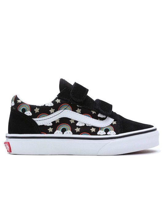 Old Skool V Παιδικά Sneakers με Σκρατς Μαύρα
