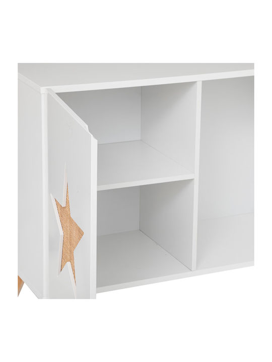 Kids Wooden Cabinet A-S Star White 79.5x65x35cm