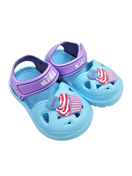 Children's Beach Shoes Light Blue Cupcake