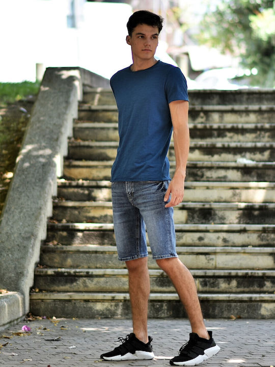 Herrenshorts Jeans Blau