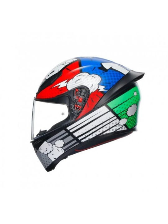 AGV K1 S Bang Matt Italy/Blue Мотоциклетна Каска Цяло лице ECE 22.06 1500гр