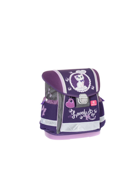 Belmil LITTLE School Bag Backpack Elementary, Elementary in Purple color 19lt