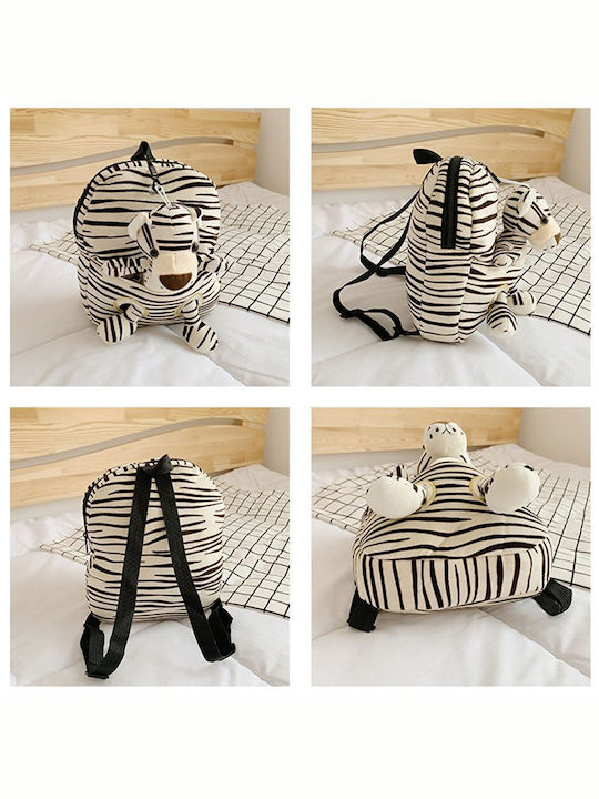 Queen Mother White Tiger School Backpack for Elementary White