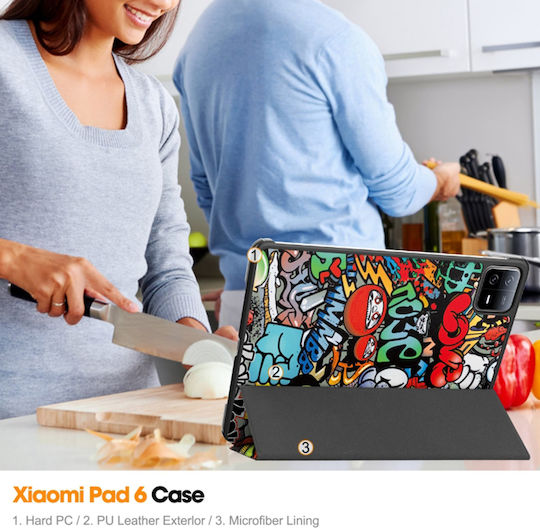 Techsuit FoldPro Flip Cover Πολύχρωμη (Xiaomi Pad 6)