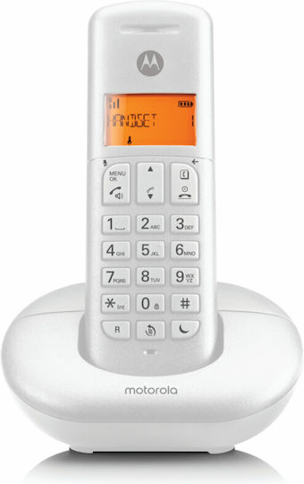 Motorola E201 Telefon fără fir cu Meniu în Limba Greacă Alb