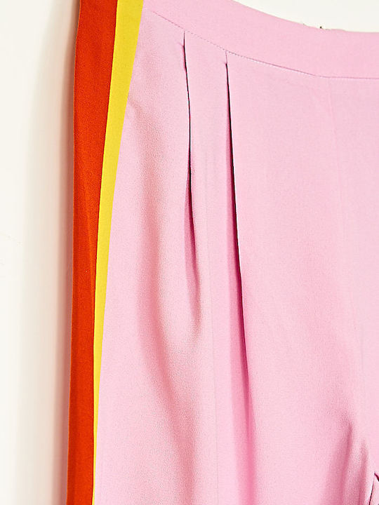 Women's Fabric Trousers Pink
