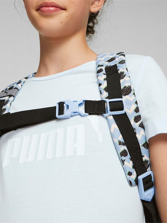 PUMA Mixmatch Σχολική Τσάντα Πλάτης Γυμνασίου - Λυκείου Γαλάζια με Θήκη για Παγούρι