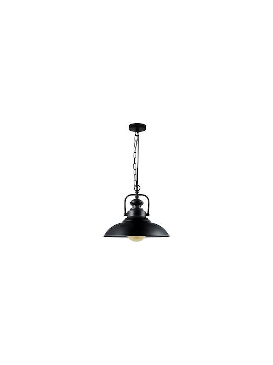 Iceland Pendant Light Single-Light Bell for Socket E27 Black