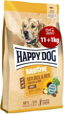 Happy Dog NaturCroq Adult 11kg Dry Food for Adult Dogs with Poultry and Rice