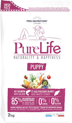 Flatazor Pure Life Puppy 2kg Dry Food Grain Free for Puppies with Salmon and Fish