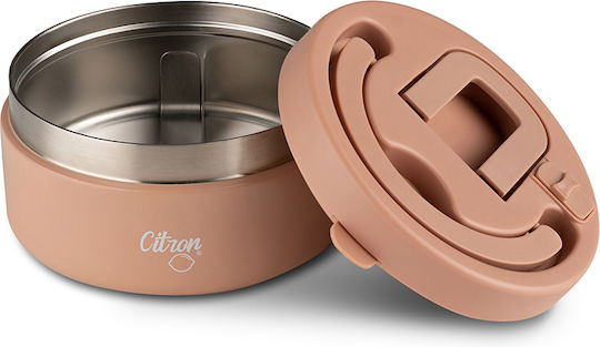 Citron Δοχείο Φαγητού Inox Θερμός Ροζ με Χωρίσματα 400ml