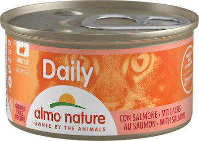 Almo Nature Daily Wet Food for Adult Cats In Can with Salmon Mousse 1pc 85gr