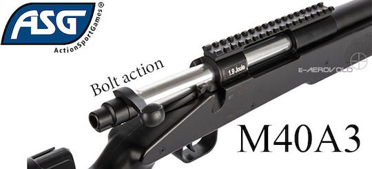 Asg Air Gun Airsoft McMillan M40A3 Black 6mm