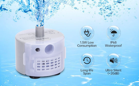 Pet Interest Αντλία για Αυτόματη Ποτίστρα Σιντριβάνι Pet Interest Water Pump Ανοξείδωτη Ποτίστρα / Συντριβάνι για Σκύλο & Γάτα 3.2lt σε Λευκό Χρώμα