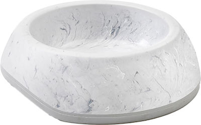 Savic Delice Marble Plastic Bowls Food for Dog Gray with Base 300ml 11.5cm SA81111