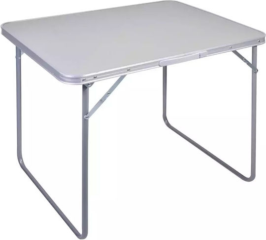 BigBuy Table Metal for Camping Foldable 80x60x69cm White