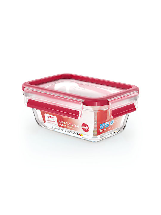 Emsa Lunchbox Glas Transparent 450ml 1Stück