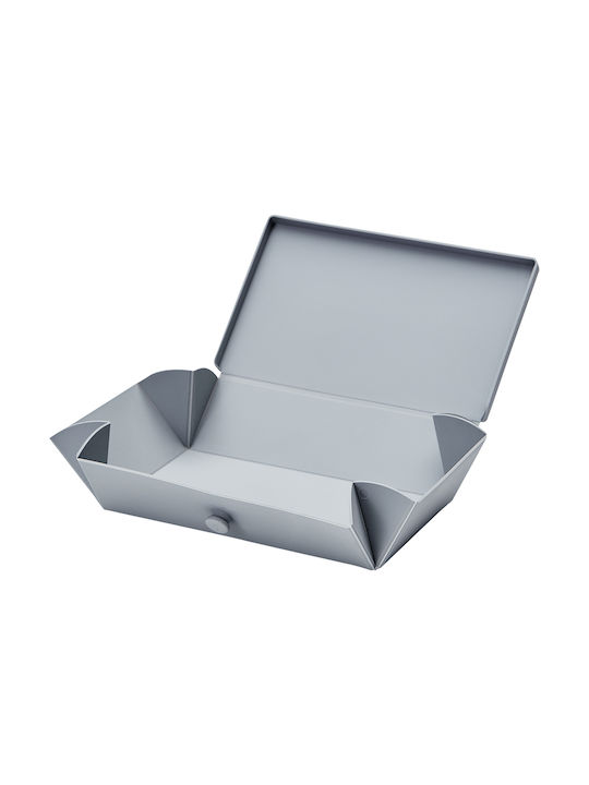 Uhmm Microwave Plastic Lunch Box Gray 18x18cm