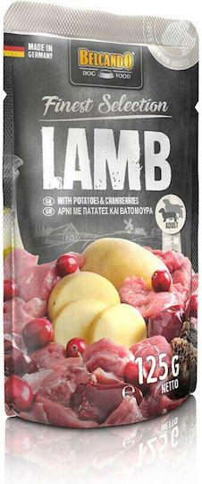 Belcando Wet Food for Puppies in Pouches with Lamb, Potatoes and Blueberries 125gr