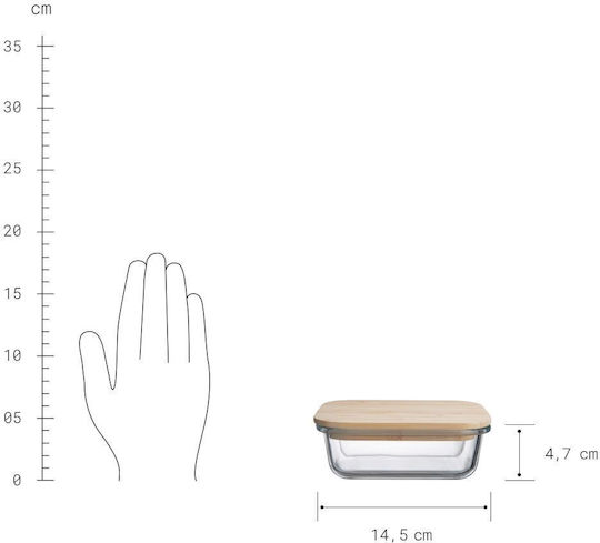 Butlers Lunchbox Bamboo Transparent 400ml 1Stück