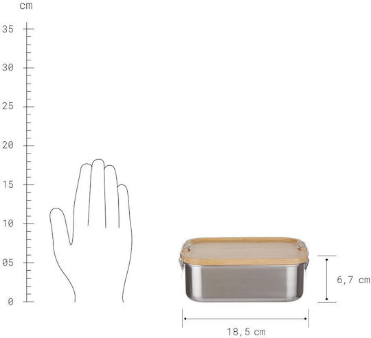 Butlers Δοχείο Φαγητού Inox Ασημί 1.2lt