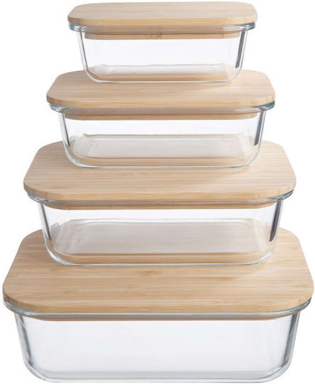 Butlers Bamboo Lunch Box Transparent 1000ml