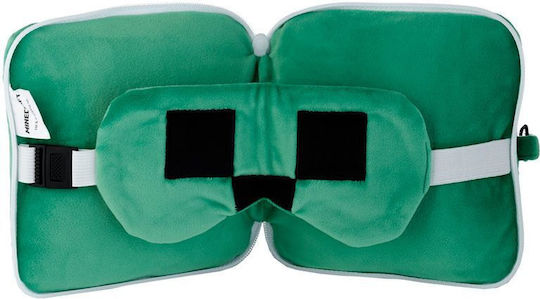 Puckator Travel Pillow Travel Set Mask and Pillow for Kids 15.5x15.5x8.5cm Green
