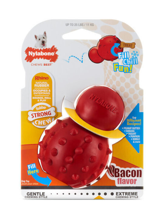 Nylabone Strong Cone Παιχνίδι Κόκκαλο Σκύλου Μασητικό με Γεύση Μπέικον XSmall Κόκκινο