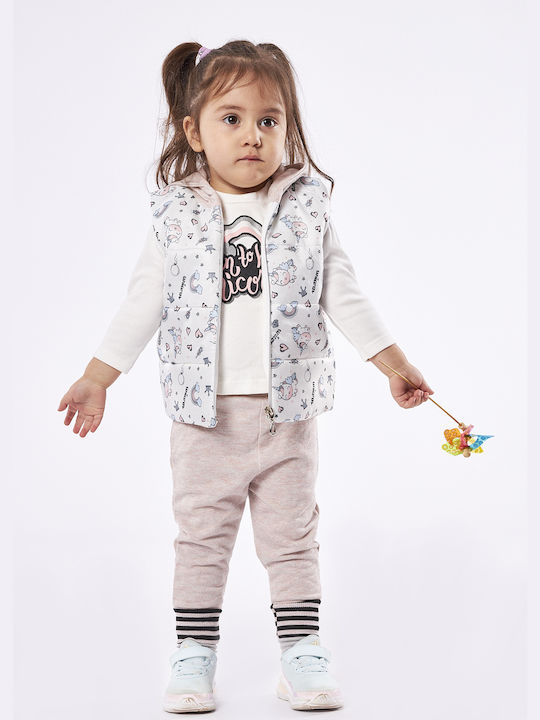 Εβίτα Kinder Set mit Leggings Winter 3Stück Weiß