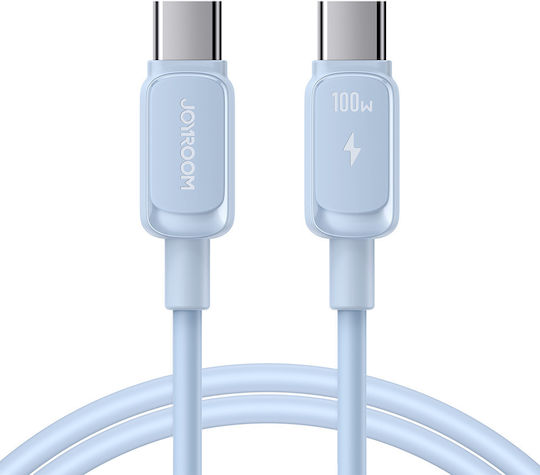 Joyroom S-CC100A14 USB 2.0 Cable USB-C Male - USB-C 100W PD Blue 1.2m