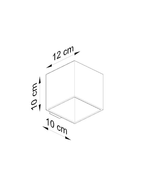 Sollux Quad Modern Lumină de Perete cu Soclu G9 Gri 13x13x13cm