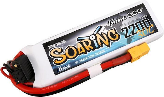 Gens Ace Soaring Μπαταρία Li-Po 7.4V 2200mAh 30C 2S XT60 για Τηλεκατευθυνόμενο