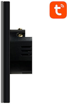 Avatto Recessed Electrical Lighting Wall Switch with Frame Touch Button Black